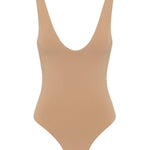 Body duplo decotado - Nude Escuro