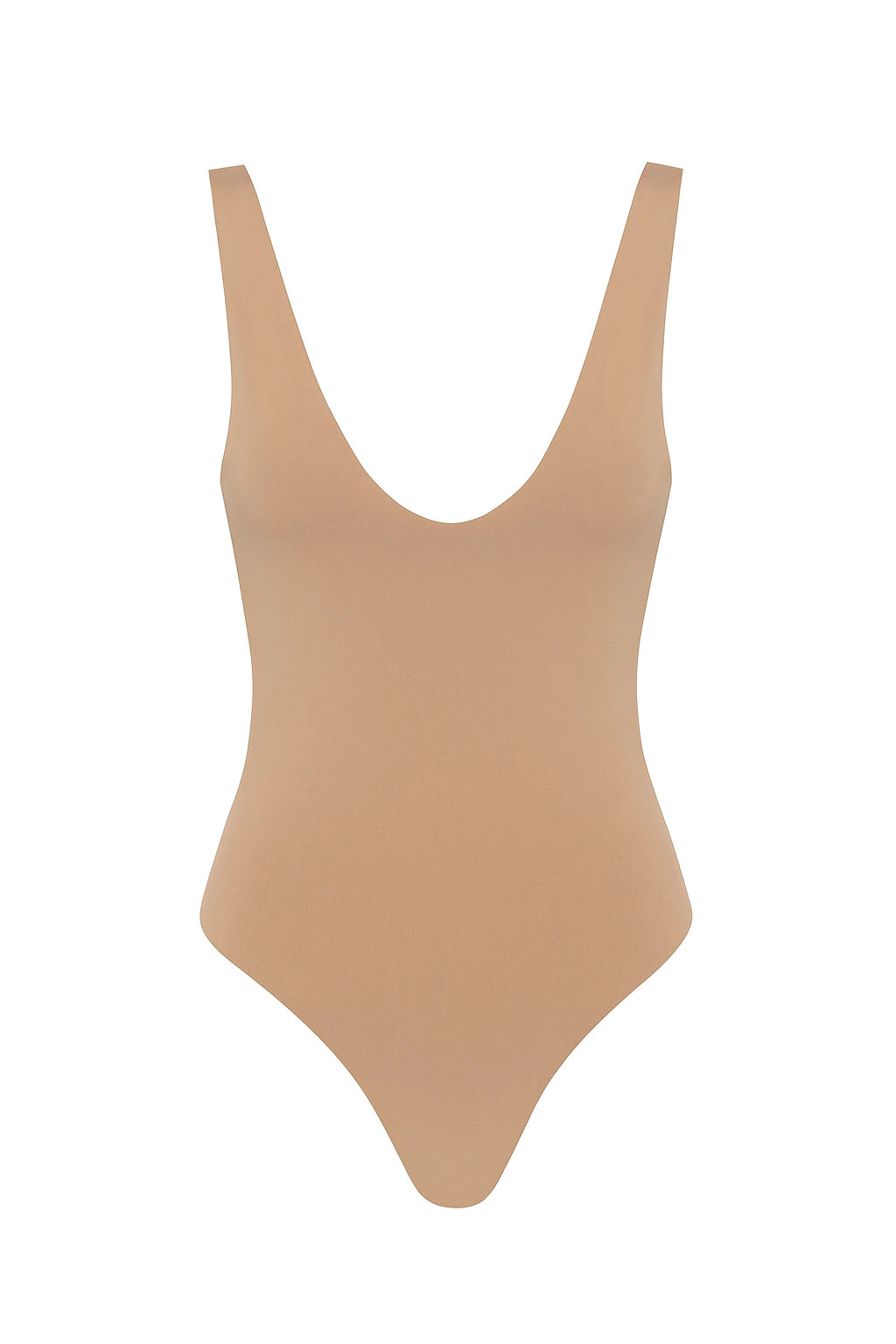 Body duplo decotado - Nude Escuro
