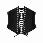 Cinto corset 100% couro - Preto Croco