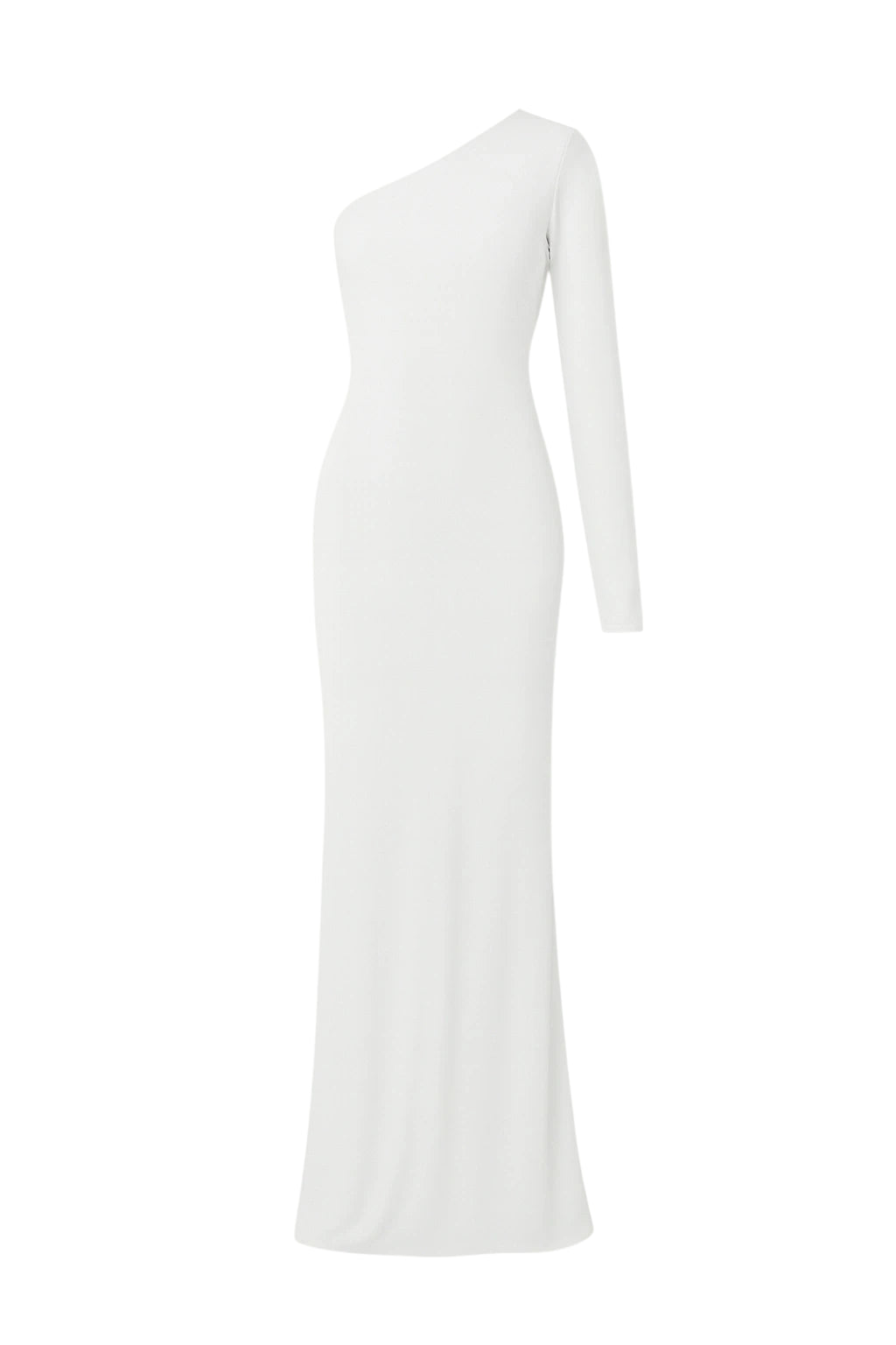 Vestido longo de um ombro só - Branco